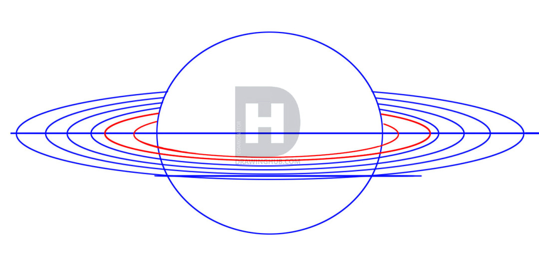 1080x521 How To Draw Saturn, Step - Saturn Drawing
