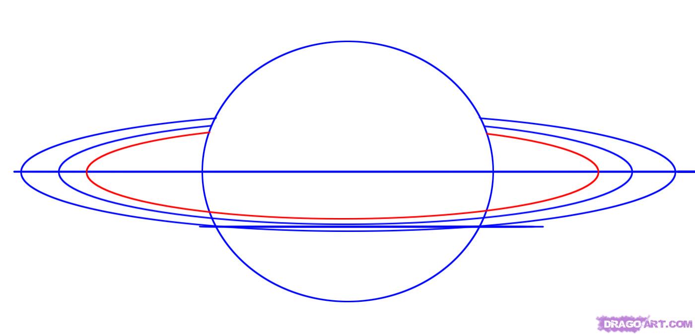 1400x676 How To Draw Saturn, Step - Saturn Drawing