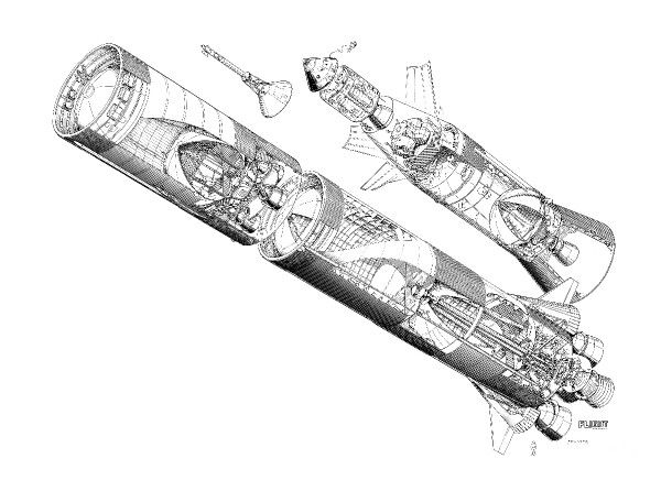 600x456 prints of nasa apollo saturn v rocket cutaway drawing - Saturn Drawing