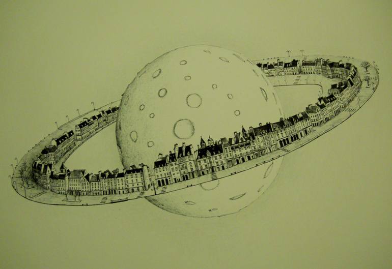 770x529 Saturn Street Drawing - Saturn Drawing