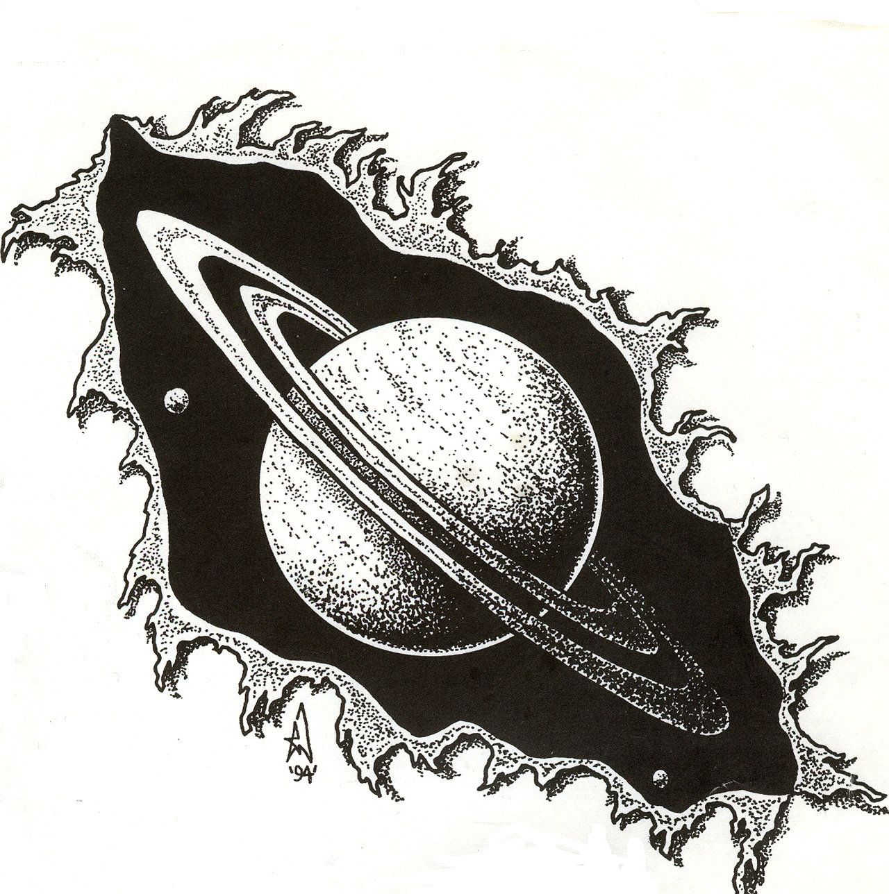 1280x1288 saturn tattoo, just the planet not the design outside it tattoo - Saturn Drawing