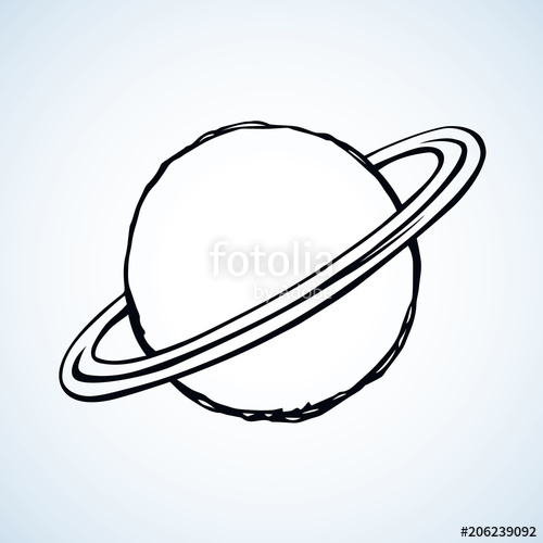 500x500 saturn vector drawing stock image and royalty free vector - Saturn Drawing