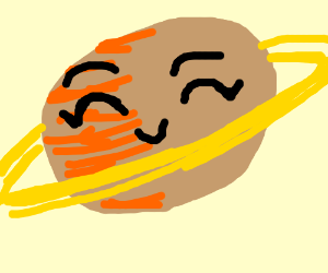 300x250 Cute Saturn Drawing - Saturn Drawing