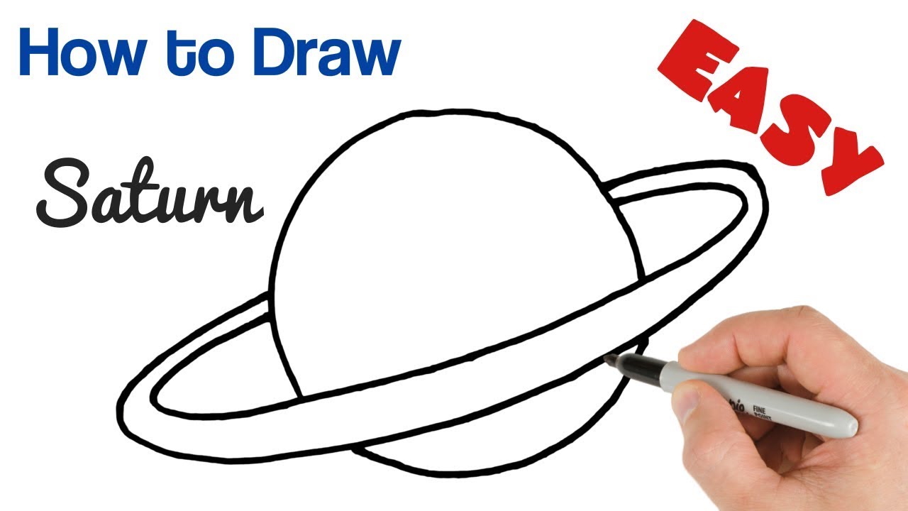1280x720 How To Draw Saturn Planet Super Easy Step - Saturn Planet Drawing