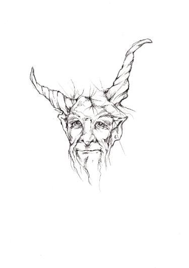 375x530 Satyr Drawing - Satyr Drawing