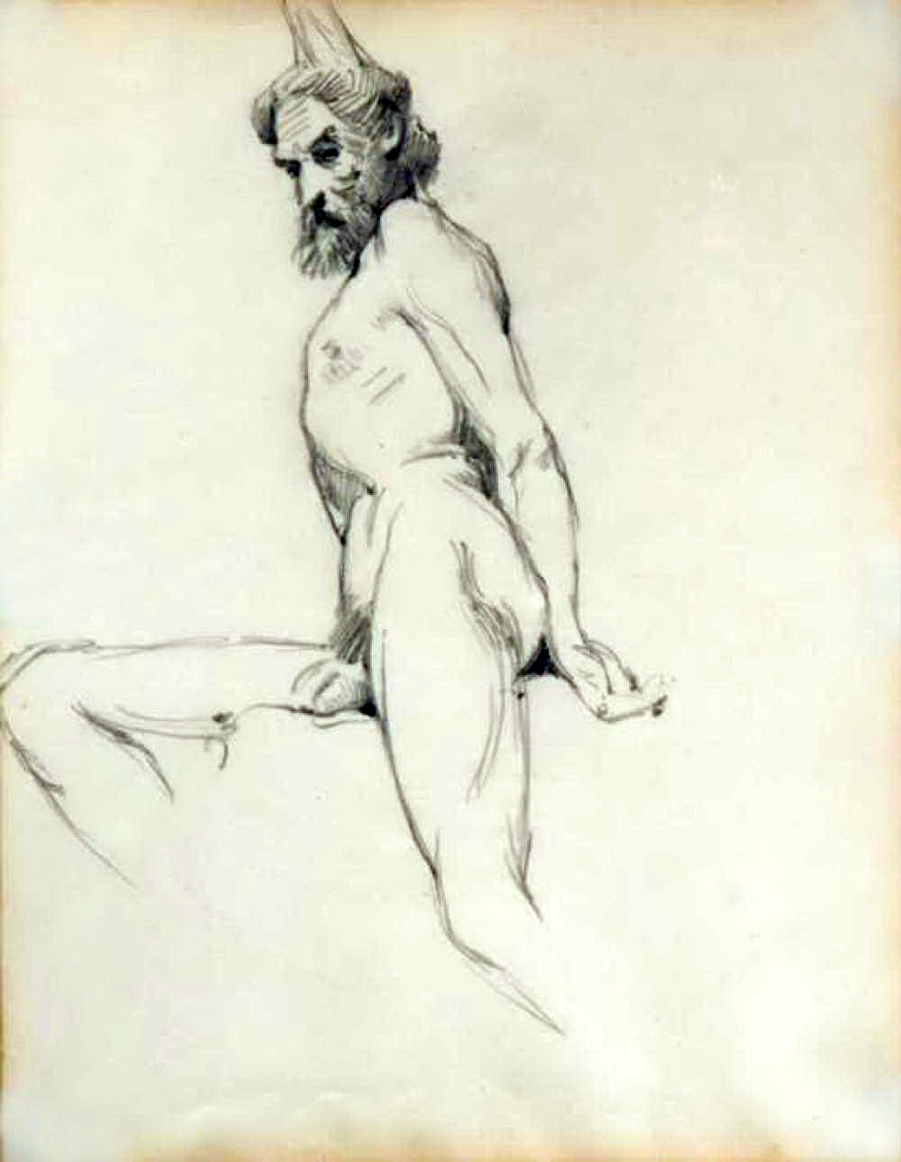 1000x1289 Study Of A Satyr - Satyr Drawing