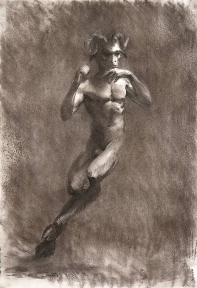 770x1125 Satyr Study Drawing - Satyr Drawing