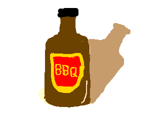 300x250 bottle of bbq sauce drawing - Sauce Drawing