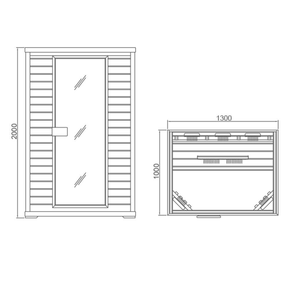 1024x1024 Hotboy Infrared Sauna Cabin - Sauna Drawing