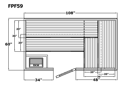 424x303 Harvia Sauna - Sauna Drawing