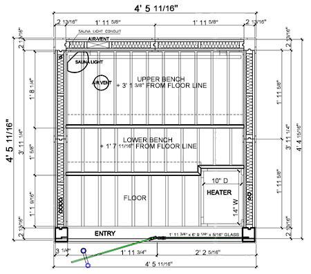 450x397 red cedar person glass front superior saunas - Sauna Drawing