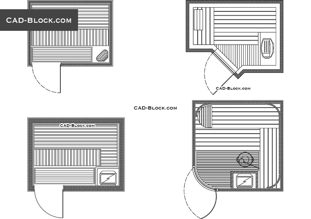1080x760 Sauna Autocad Block Free Download - Sauna Drawing