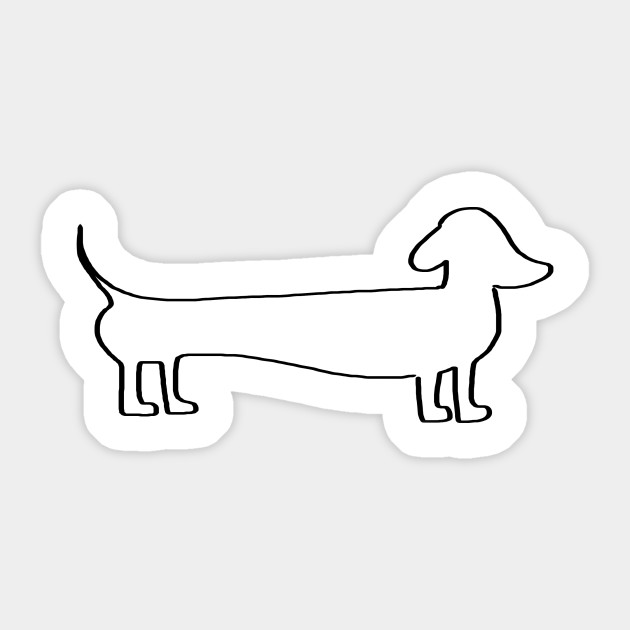 630x630 dachshund silhouette black - Sausage Dog Drawing