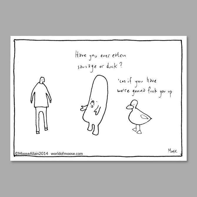 670x670 sausage duck cartoon worldofmoose - Sausage Drawing