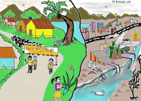 470x338 Save Nature Nature Saves You - Save Drawing