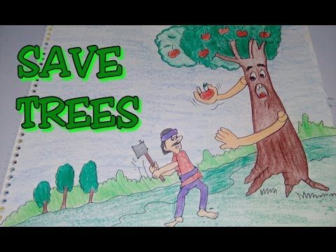 480x360 drawing tutorial save trees dont cut trees easy drawing - Save Drawing