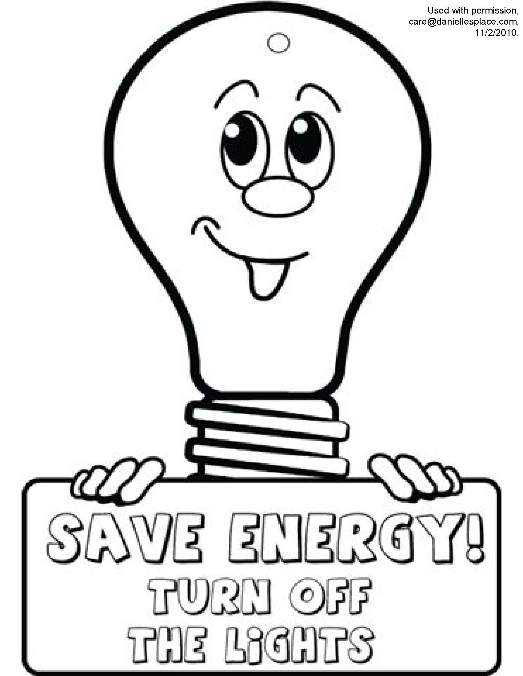 Раскраска по энергосбережению для детей