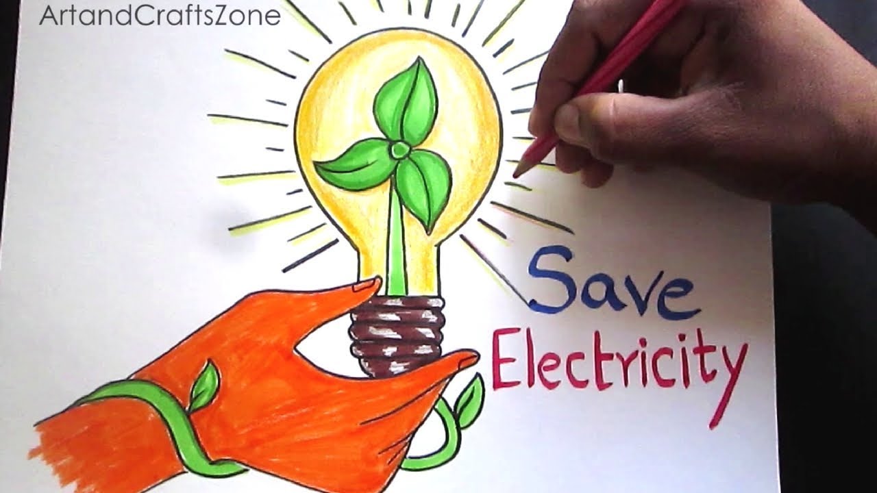 Save Electricity Drawing at Explore collection of