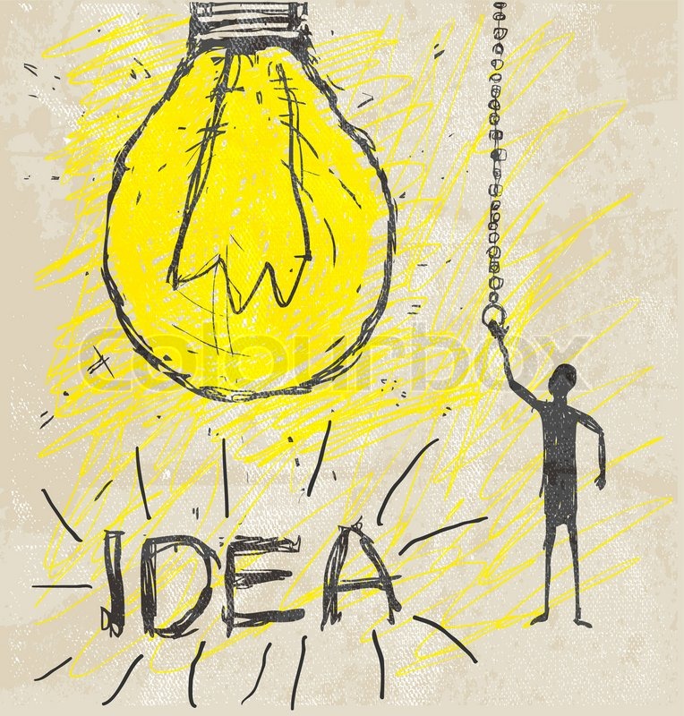 764x800 Bulb Drawing Stock Photo Colourbox - Save Electricity Drawing