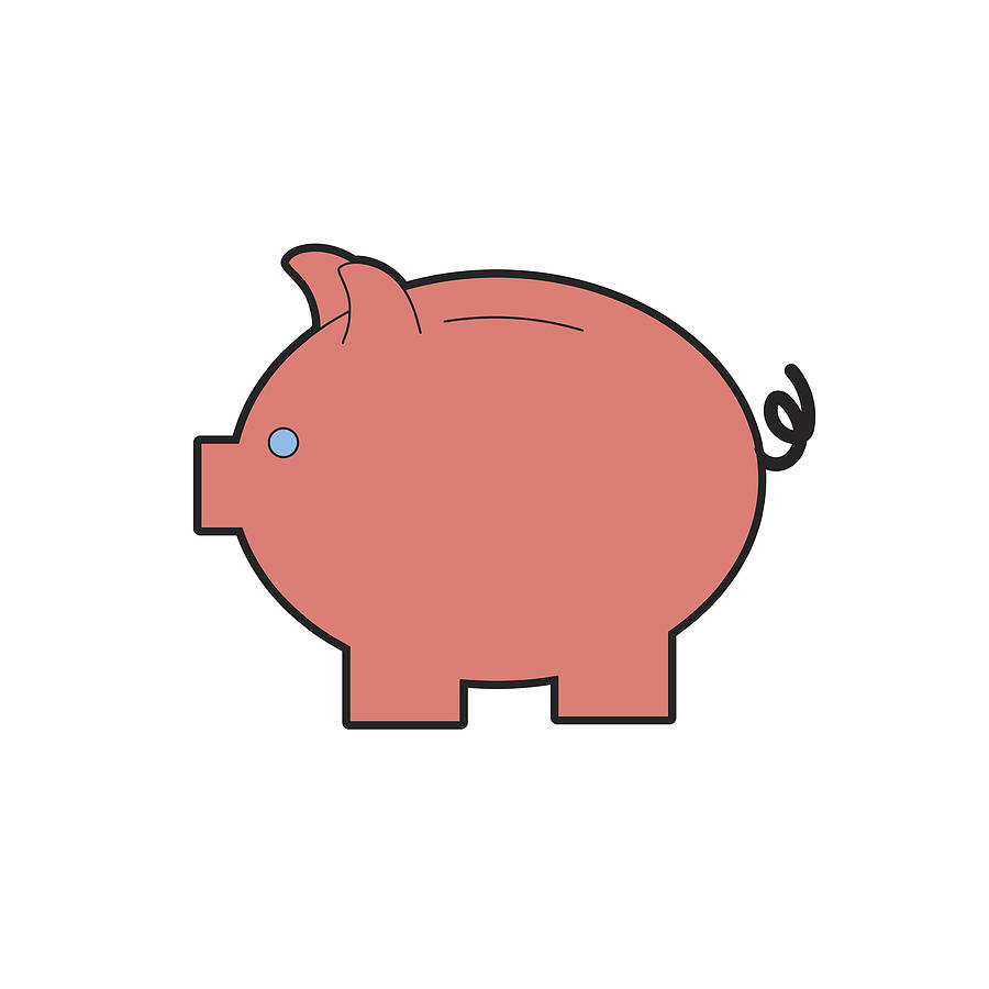 900x900 Nice Pig Design To Save Money Drawing - Save Money Drawing