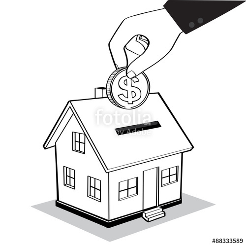 500x499 saving money clipart black and white great free clipart - Save Money Drawing