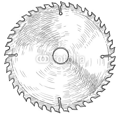 400x388 circular saw blade illustration, drawing, engraving, ink, line art - Saw Blade Drawing