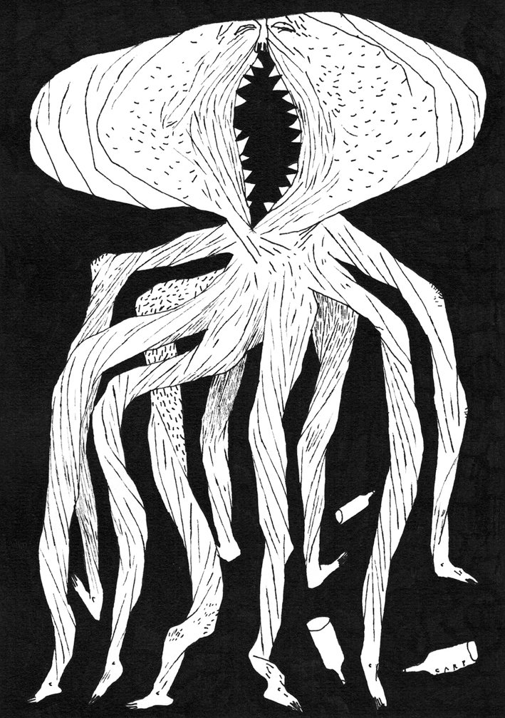 709x1007 person i saw just screaming - Saw Drawing