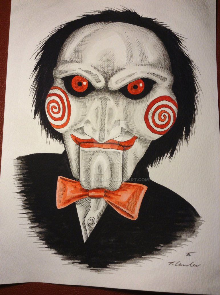 772x1034 saw billy puppet drawingpainting - Saw Drawing