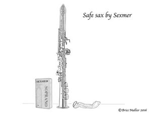 300x227 soprano saxophone humor drawing ebay - Sax Drawing
