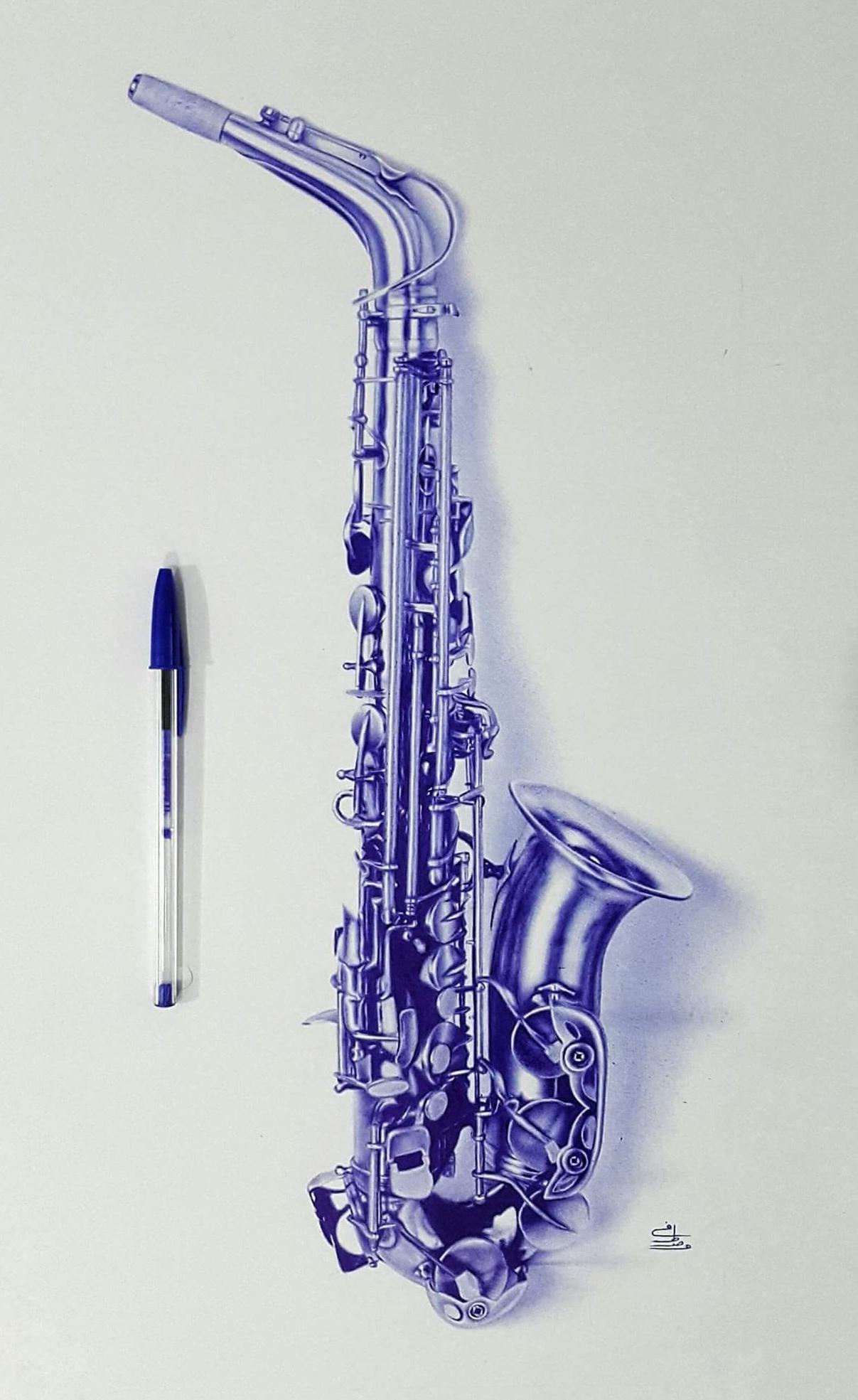 Saxophone Drawing at Explore collection of