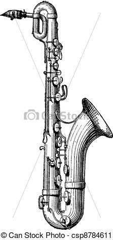 223x470 saxophone vintage engraving old engraved illustration - Saxophone Drawing