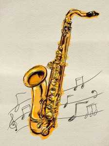 224x300 jazz saxophone archives - Saxophone Drawing