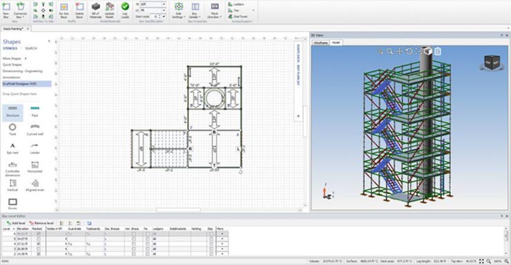 740x385 scaffold designer software for scaffolding design - Scaffolding Drawing