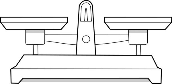 600x293 Balance Scale Drawing Free Vector Download - Scale Drawing