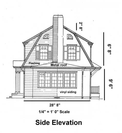 500x545 elevation plan scale sj discovering line weights used on house - Scale Drawing Of A House