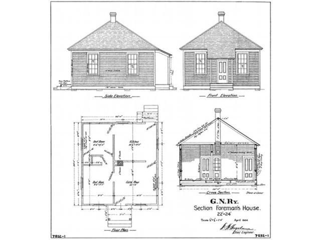640x480 Gn Section Foreman's House - Scale Drawing Of A House