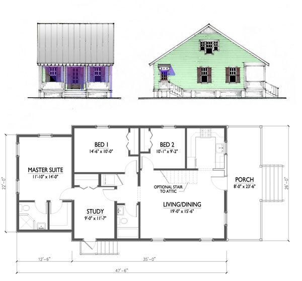 600x558 katrina cottage house plans plans not to scale drawings are - Scale Drawing Of A House