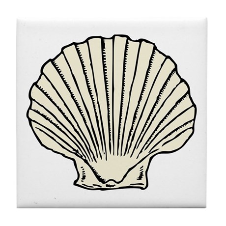 460x460 scallop shell coasters - Scallop Drawing