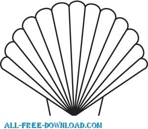 300x262 scallop shell free vector in open office drawing - Scallop Drawing