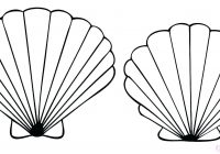 200x140 Coloring - Scallop Shell Drawing