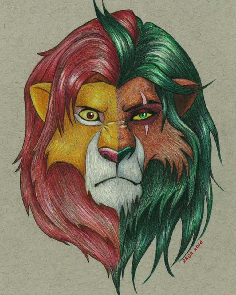 768x960 awesome drawing now that i think of it, thor and loki's story has - Scar Lion King Drawing