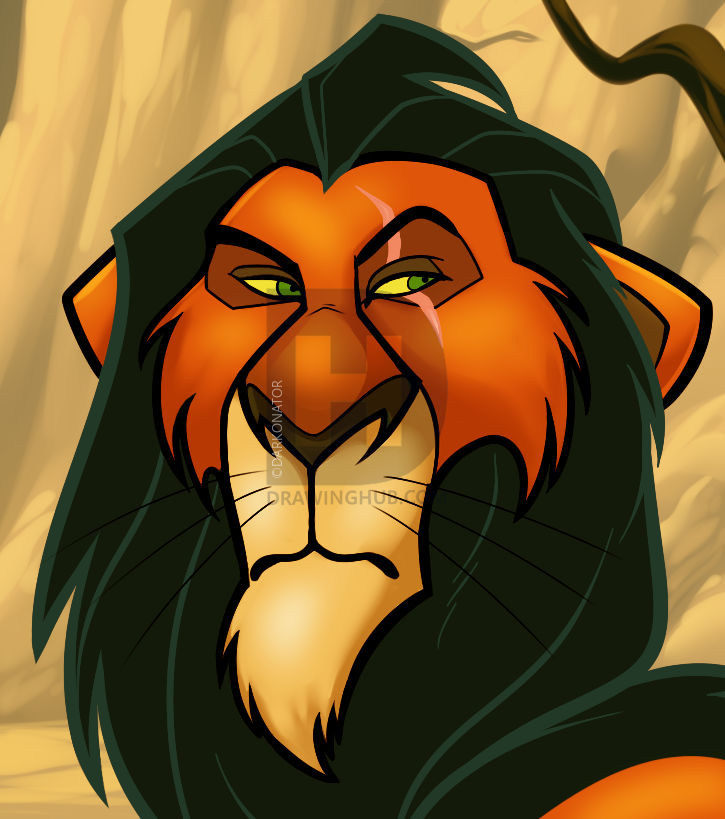 725x819 how to draw scar easy, step - Scar Lion King Drawing