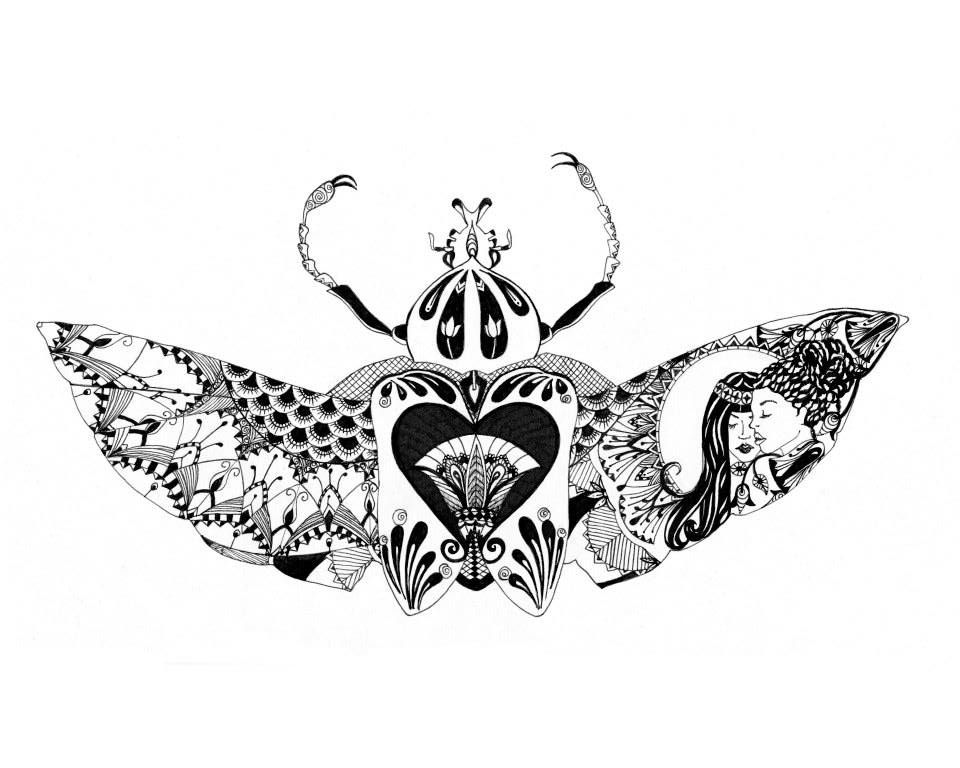 960x768 egyptian scarab beetle priya j shah artist - Scarab Beetle Drawing