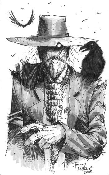 351x565 Scarecrow - Scarecrow Drawing