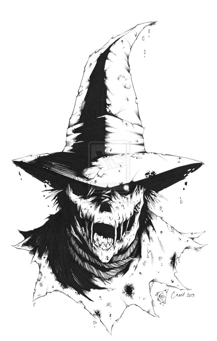 714x1119 Scarecrow Scary Drawing - Scarecrow Drawing