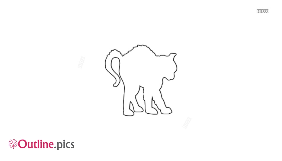 934x534 Outline Of Scared Cat Outline Pics - Scared Cat Drawing