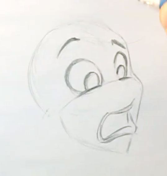 538x564 Facial Expressions Drawing In Easy Steps - Scared Face Drawing