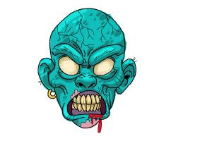 300x200 How To Draw A Scary Skull - Scared Face Drawing