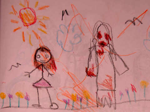480x360 diary of a girl scary story scary website - Scared Girl Drawing