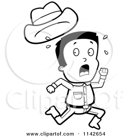 450x470 Scared Man Running Away Clipart Great Free Clipart, Silhouette - Scared Man Drawing